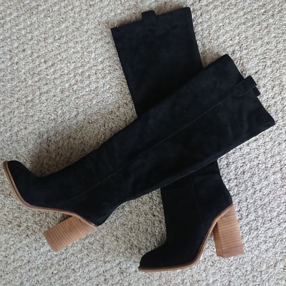 Mi.iM always a Saint Knee High Block Heel Boot black Size 5.5 - Picture 1 of 16